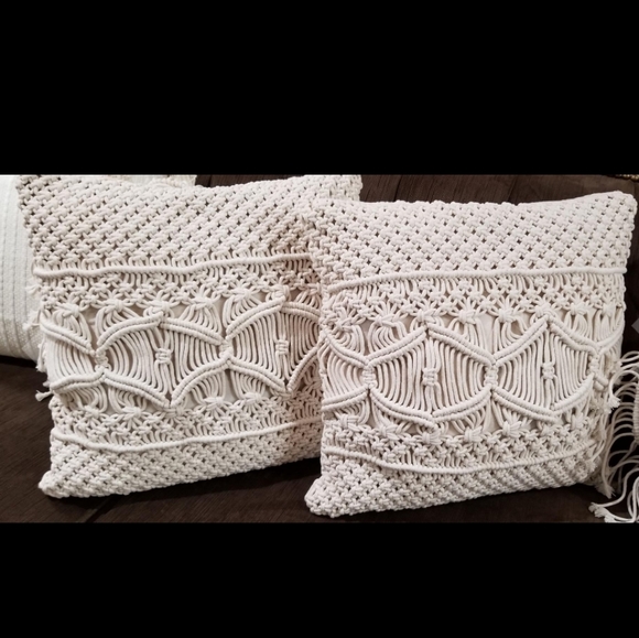 Urban Outfitters Throw Pillow Cover Macrame Case - Picture 7 of 8